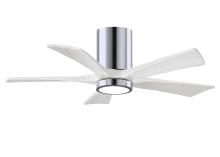Matthews Fan Company IR5HLK-CR-MWH-42 - Irene-5HLK - 42" Five Blade Flush Mount Paddle Fan - 5CCT Integrated LED - Polished Chrome Finis