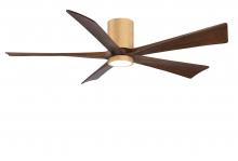 Matthews Fan Company IR5HLK-LM-WA-60 - Irene - 5HLK - Light Maple - Walnut Tone Blades - 60" Blades