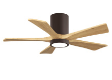 Matthews Fan Company IR5HLK-TB-LM-42 - Irene-5HLK - 42" Five Blade Flush Mount Paddle Fan - 5CCT Integrated LED - Textured Bronze Finis