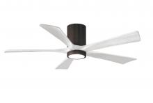 Matthews Fan Company IR5HLK-TB-MWH-52 - Irene-5HLK - 52" Five Blade Flush Mount Paddle Fan - 5CCT Integrated LED - Textured Bronze Finis