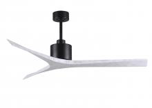 Matthews Fan Company MW-BK-MWH-60 - Mollywood - 60" Ceiling Fan - Matte Black Finish - Matte White Blades