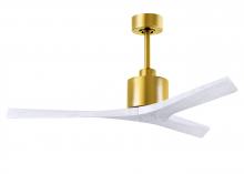 Matthews Fan Company MW-BRBR-MWH-52 - Mollywood - 52" Ceiling Fan - Brushed Brass Finish - Matte White Blades