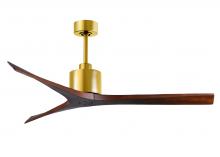 Matthews Fan Company MW-BRBR-WA-60 - Mollywood - 60" Ceiling Fan - Brushed Brass Finish - Walnut Tone Blades