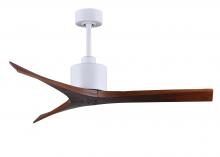 Matthews Fan Company MW-MWH-WA-52 - Mollywood - 52" Ceiling Fan - Matte White Finish - Walnut Tone Blades
