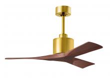 Matthews Fan Company NK-BRBR-WA-42 - Nan - 42" Ceiling Fan - Brushed Brass Finish - Walnut Tone Blades