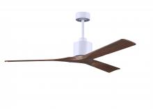 Matthews Fan Company NK-MWH-WA-60 - Nan - 60" Ceiling Fan - Matte White Finish - Walnut Tone Blades