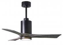 Matthews Fan Company PA3-BK-BW-42 - Patricia-3 - 42" Three Blade Ceiling Fan - 5CCT Integrated LED - Matte Black Finish