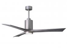 Matthews Fan Company PA3-BN-BW-60 - Patricia - 3 - 60" Three Blade Ceiling Fan - 5CCT Integrated LED - Brushed Nickel Finish