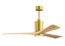 Matthews Fan Company PA3-BRBR-LM-60 - Patricia-3 - 60" Three Blade Ceiling Fan - 5CCT Integrated LED - Brushed Brass Finish