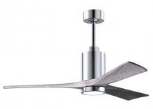 Matthews Fan Company PA3-CR-BW-52 - Patricia - 3 - 52" Three Blade Ceiling Fan - 5CCT Integrated LED - Polished Chrome Finish