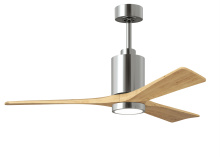 Matthews Fan Company PA3-CR-LM-52 - Patricia-3 - 52" Three Blade Ceiling Fan - 5CCT Integrated LED - Polished Chrome Finish