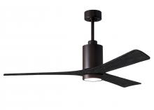 Matthews Fan Company PA3-TB-BK-60 - Patricia - 3 - 60" Three Blade Ceiling Fan - 5CCT Integrated LED - Textured Bronze Finish