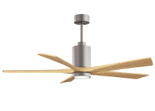 Matthews Fan Company PA5-BN-LM-60 - Patricia-5 - 60" Five Blade Ceiling Fan - 5CCT Integrated LED - Brushed Nickel Finish
