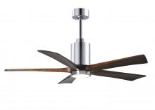 Matthews Fan Company PA5-CR-WA-52 - Patricia-5 - 52" Five Blade Ceiling Fan - 5CCT Integrated LED - Polished Chrome Finish