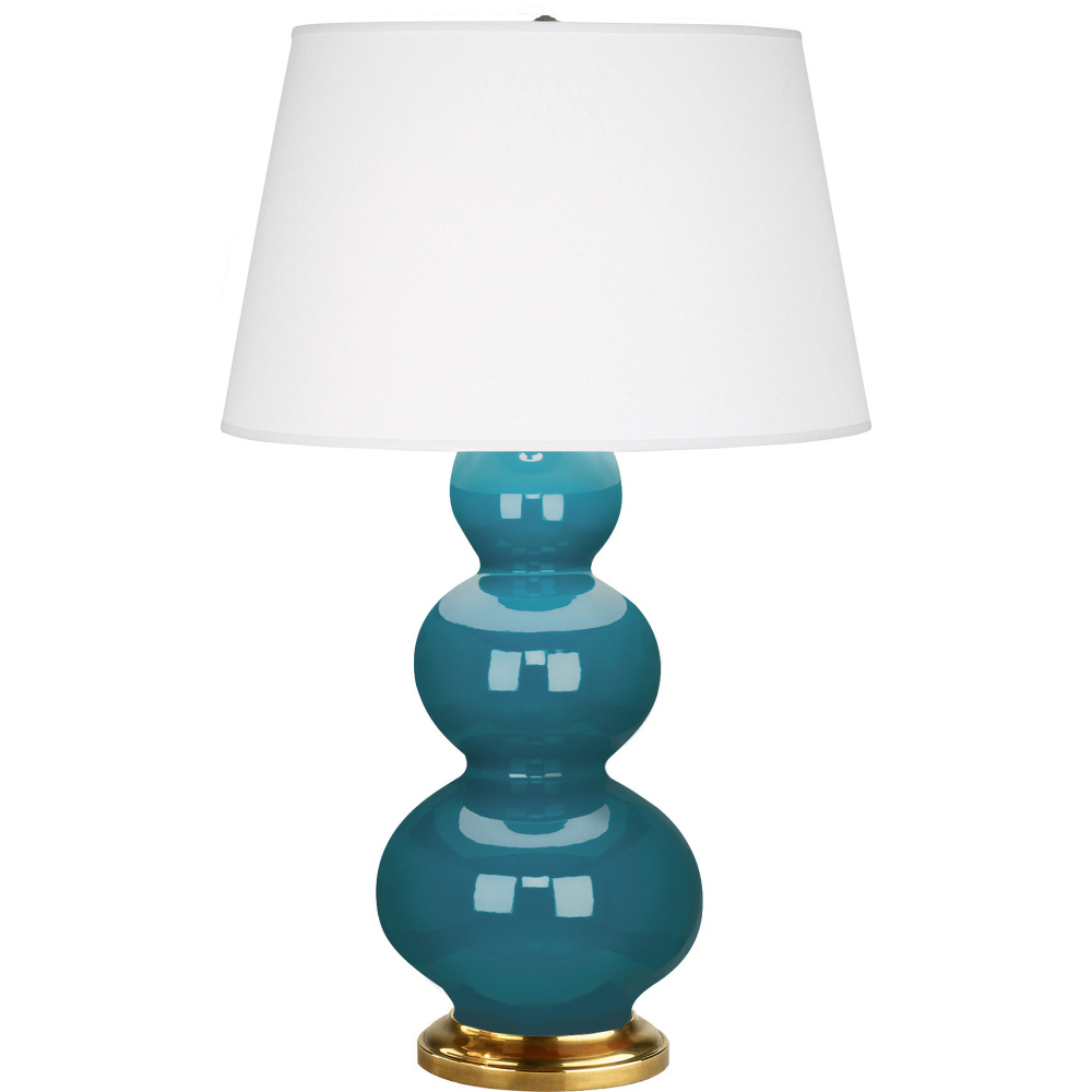 Peacock Triple Gourd Table Lamp