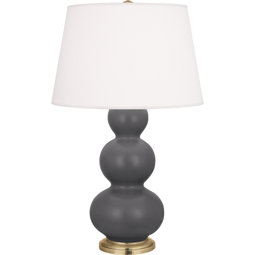 Matte Ash Triple Gourd Table Lamp