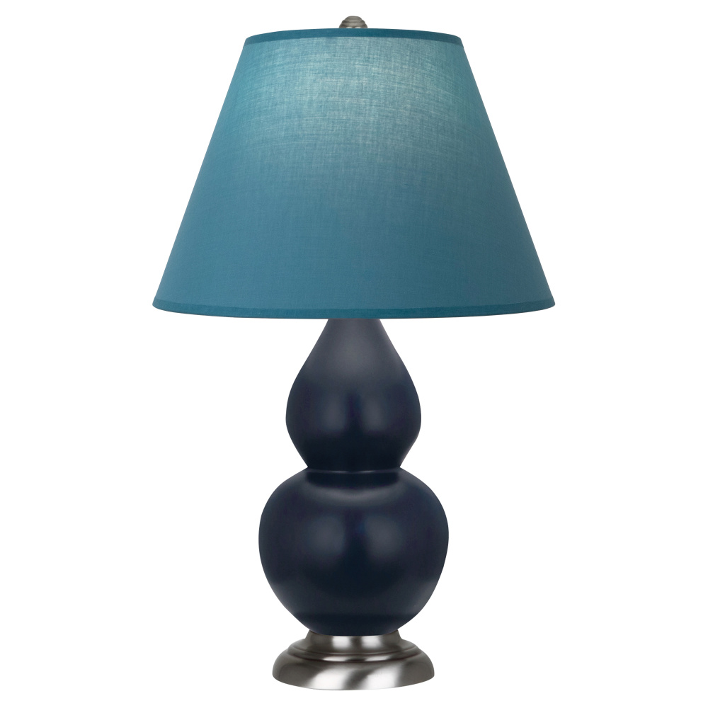 Matte Midnight Blue Small Double Gourd Accent Lamp