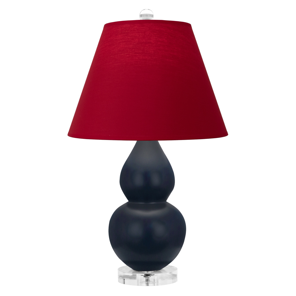 Matte Midnight Blue Small Double Gourd Accent Lamp