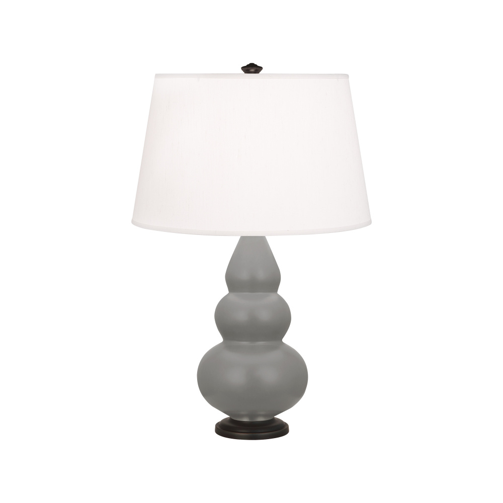 Matte Smokey Taupe Small Triple Gourd Accent Lamp