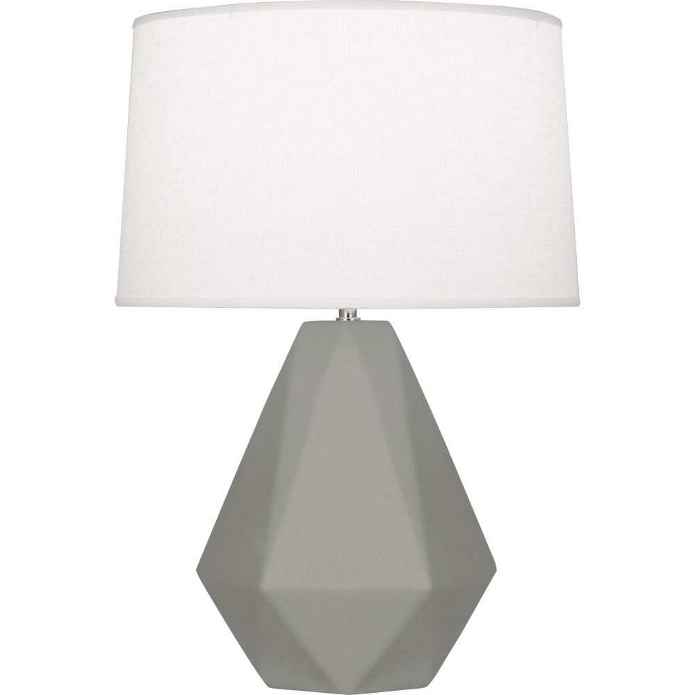 Matte Smokey Taupe Delta Table Lamp