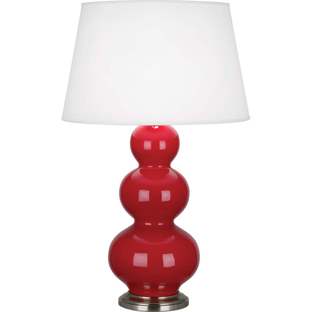 Ruby Red Triple Gourd Table Lamp