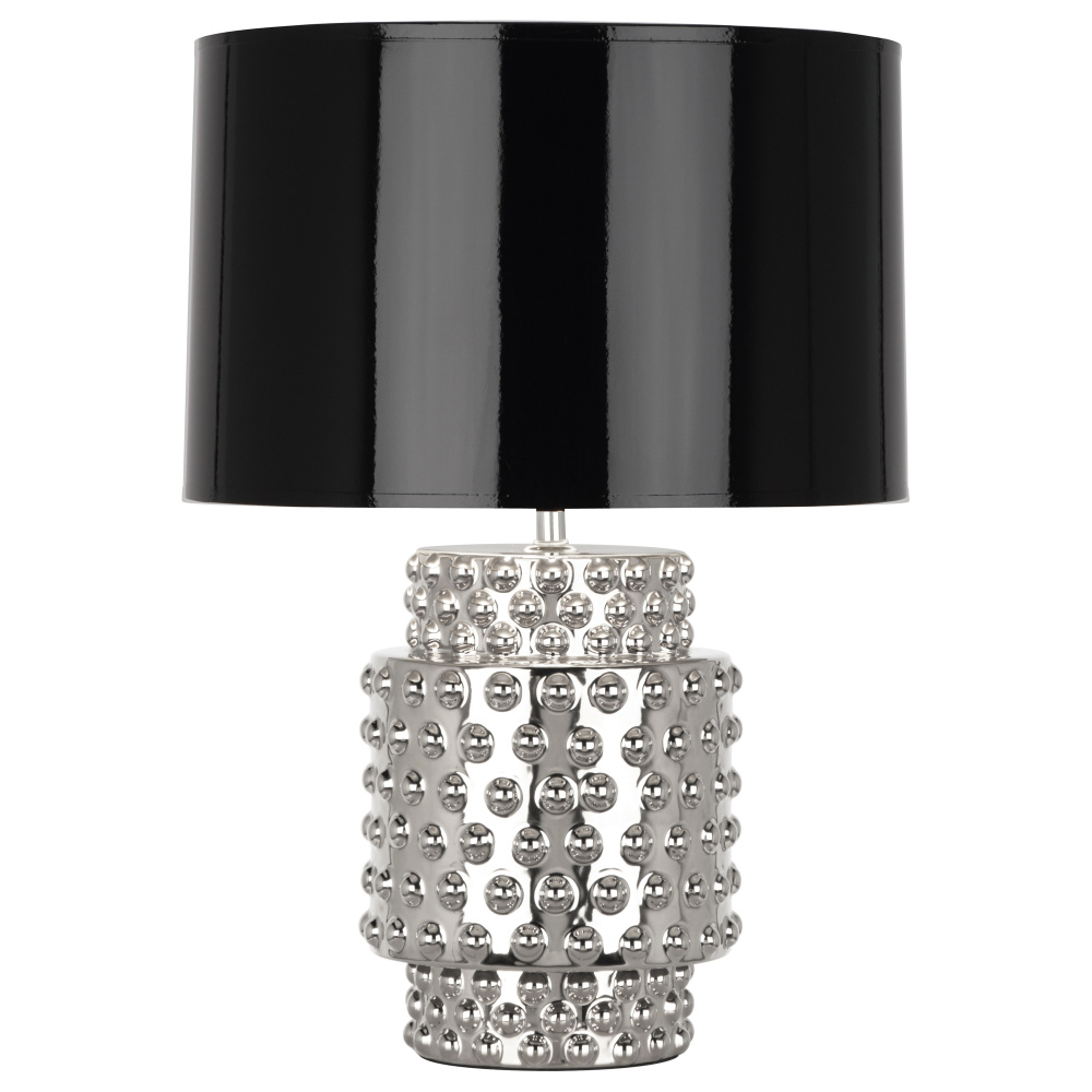 Nickel Metallic Glaze Dolly Accent Lamp