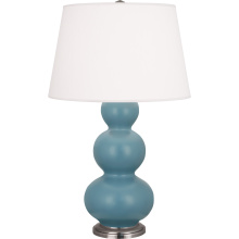 Robert Abbey MOB42 - Matte Steel Blue Triple Gourd Table Lamp