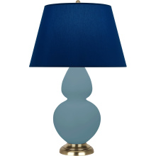 Robert Abbey MOB55N - Matte Steel Blue Double Gourd Table Lamp