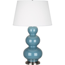 Robert Abbey OB42X - Steel Blue Triple Gourd Table Lamp