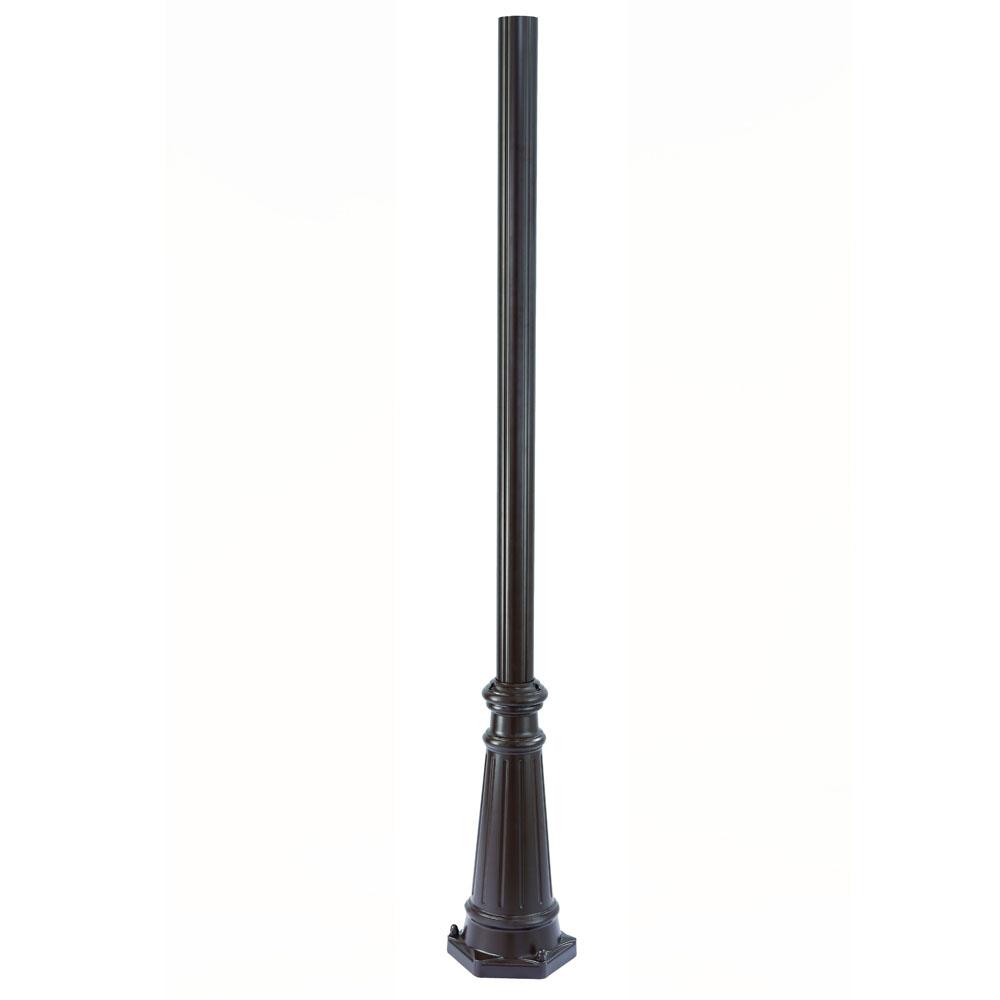 Surface Mount Posts Collection 6 ft. Fluted Outdoor Architectural Bronze Light Post