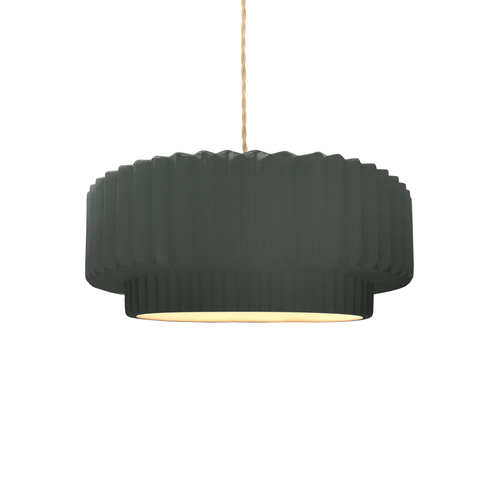 Small Tier Pleated 1-Light Pendant