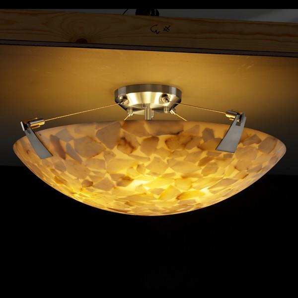 36" LED Semi-Flush Bowl w/ Tapered Clips