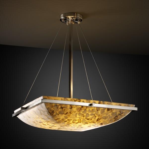 18" Square LED Pendant Bowl w/ Ring