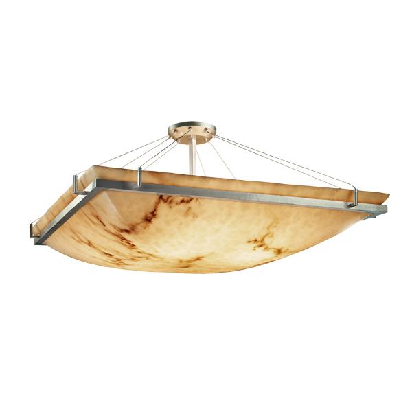 24" Square LED Semi-Flush Bowl w/ Ring