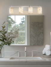 Justice Design Group ALR-8444-10-NCKL - Era 4-Light Bath Bar