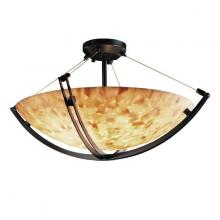 Justice Design Group ALR-9714-35-DBRZ - 36" Semi-Flush Bowl w/ Crossbar