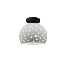 Justice Design Group CER-6357-BIS-MBLK - Perforated Small Globe Semi-Flush