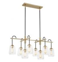 Justice Design Group FSN-8108-CLER-MBBR - Arcwell 8-Light Oblong Chandelier