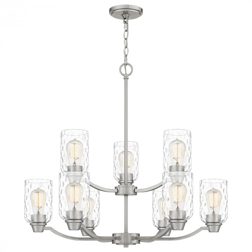 Acacia 9-Light Brushed Nickel Chandelier
