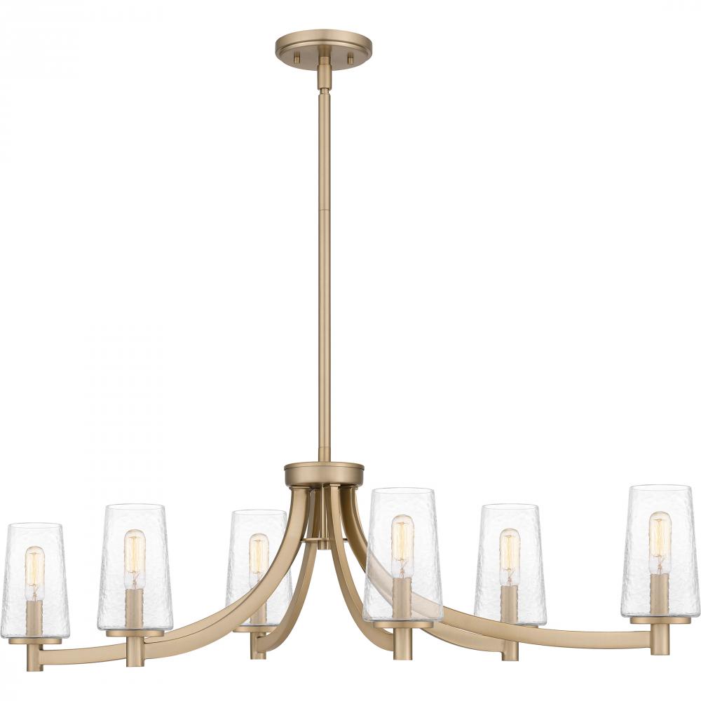 Miccio 6-Light Bronze Gold Linear Chandelier