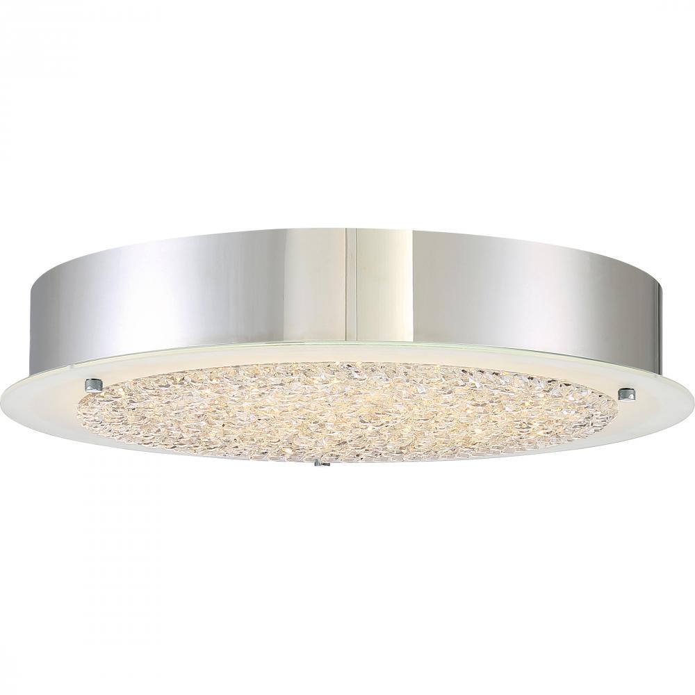 Blaze Integrated LED Polished Chrome Flush Mount Light