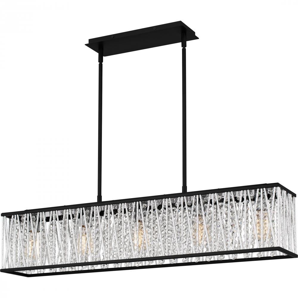 Celeste 5-Light Matte Black Linear Chandelier