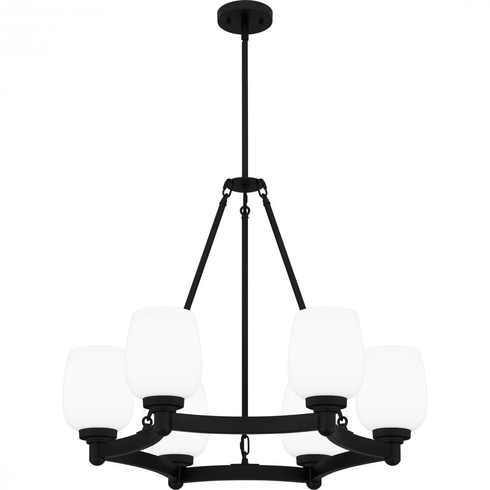 Penning 6-Light Matte Black Chandelier