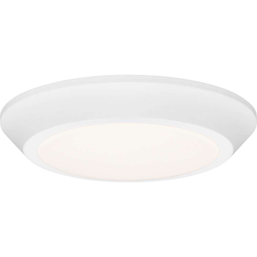 Verge Integrated LED White Lustre Flush Mount Light