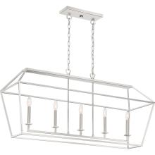 Quoizel AVY542PK - Aviary 5-Light Polished Nickel Linear Chandelier