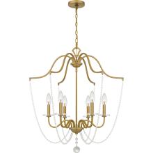 Quoizel SDY5028AB - Sunday 6-Light Aged Brass Chandelier
