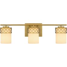 Quoizel TEN8624AB - Tenley 3-Light Aged Brass Bath Light