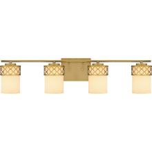 Quoizel TEN8632AB - Tenley 4-Light Aged Brass Bath Light