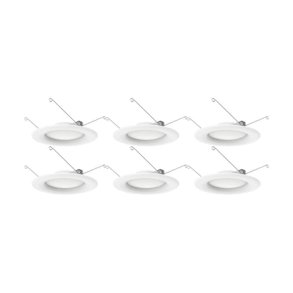 9.2 Watt; LED Downlight Retrofit; 5-6 inch; 90 CRI; 3000K; 120 Volt; Pack of 6