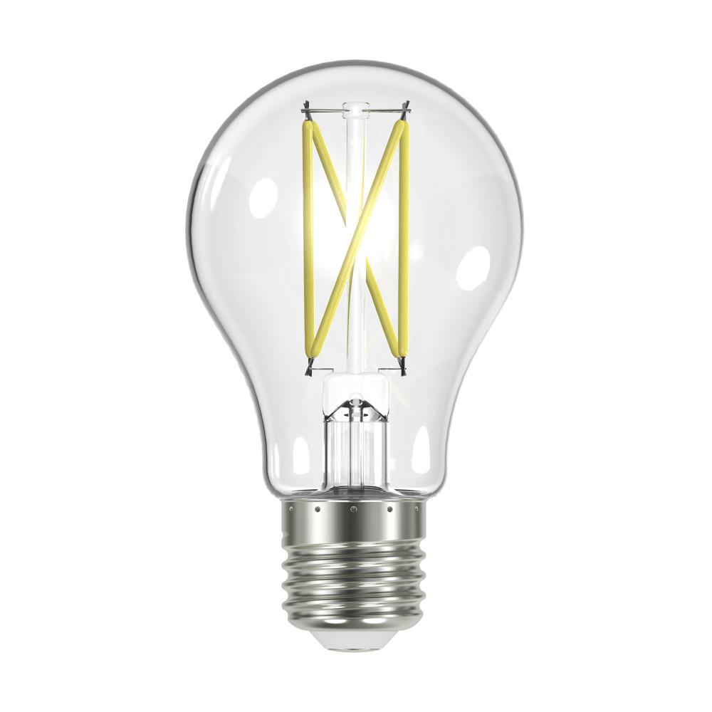 8 Watt A19 LED Filament; Clear; Medium Base; 3000K; 90 CRI; 120 Volt